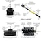 Drill Brush Power Scrubber By Useful Products 5 in W 7 in L Brush, Black K-S-42J-5X-QC-DB - alternate 3